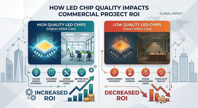 How Does LED Chip Quality Impact Commercial Project ROI?
