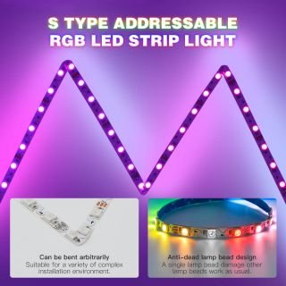 S-Type LED Strip with Built-in IC WS2812B | Flexible Addressable Light - 6
