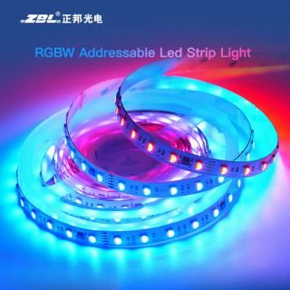 TM512 RGBW LED Strip 4-in-1 | Addressable External IC Pixel Tape 12V/24V - 6