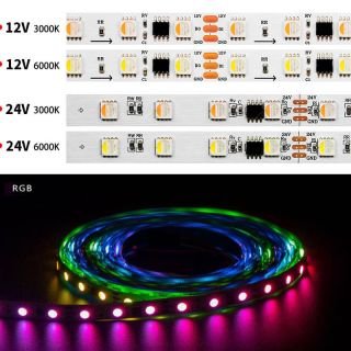 TM1814B RGBW LED Strip 4-in-1 | Addressable External IC Pixel Tape 12V/24V - 2