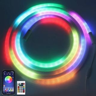 360 Degree Round Reticulate Pattern Neon LED Strip 120LEDs/m Smart RGB+IC IP67 - 4
