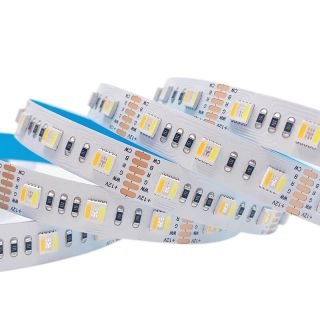 RGBCW 5-in-1 LED Strip Light – Dual White & RGB Color Changing Ambient Lighting - 1