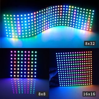 WS2812B Flexible LED Pixel Screen | Full Color Addressable Display Panel - 3