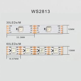 WS2813 RGB Addressable LED Strip Light | DC 5V Pixel LED Tape - 1