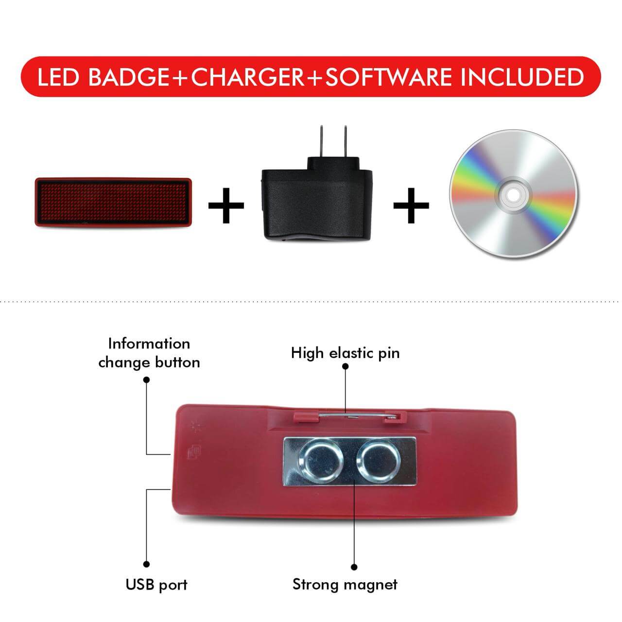 Portable Flashing LED With Digital Scrolling